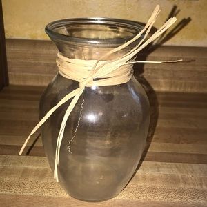 Rustic inspired Glass Vase